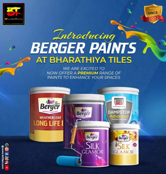 Painting crew applying Berger paints